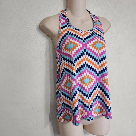Macbeth Collection by Margaret Josephs Printed Halter Tank Top Size Women Small - Picture 5 of 10